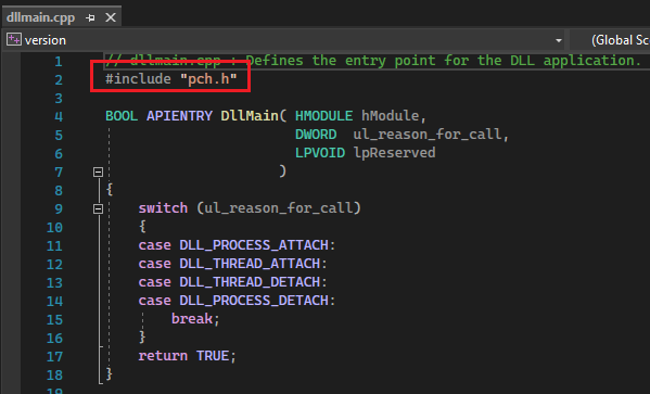 Visual Studio Pre-Compiled Headers