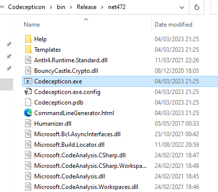Codecepticon Compiled Files